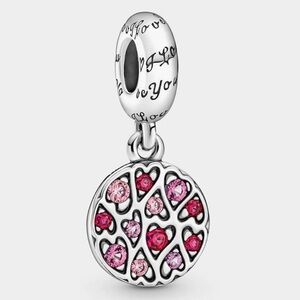 Pandora Sparkling Heart Dangle Charm